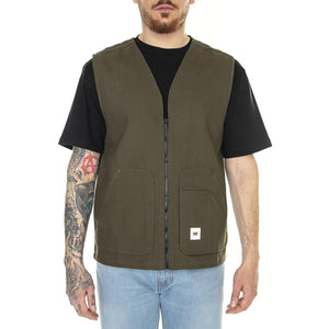 Workwear Camo Vest Military Green - Giacca Estiva Smanicata Uomo Verde 6040041-12515  CAT 