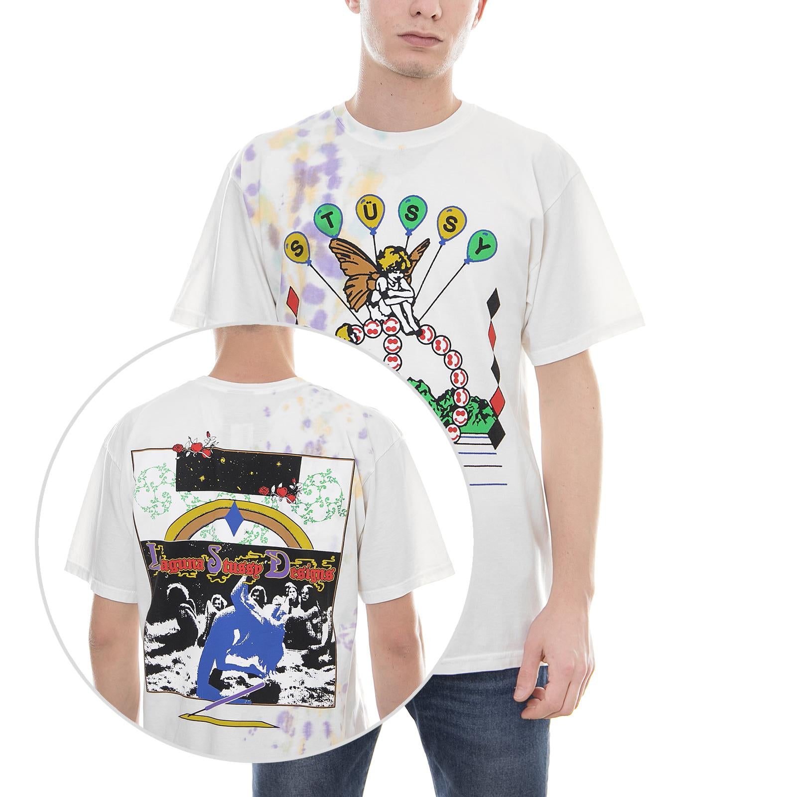 LSD TRIBE TEE NATURAL/PURPLE (TIE DYE) 1904253-NAT6 . STUSSY 