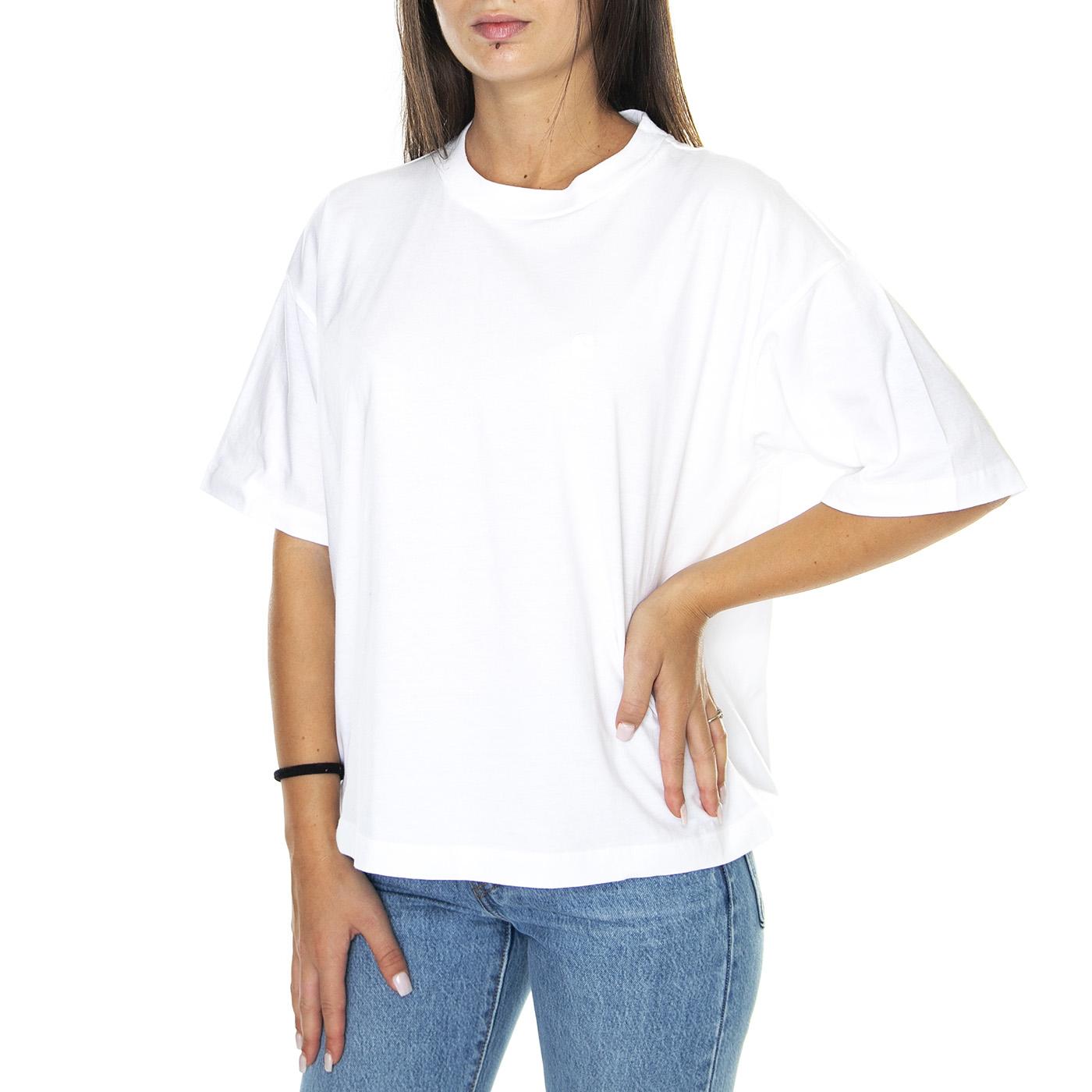 W' S/S CHESTER T-SHIRT WHITE - Maglietta Girocollo Donna Bianca I030656 02XX CARHARTT WIP 
