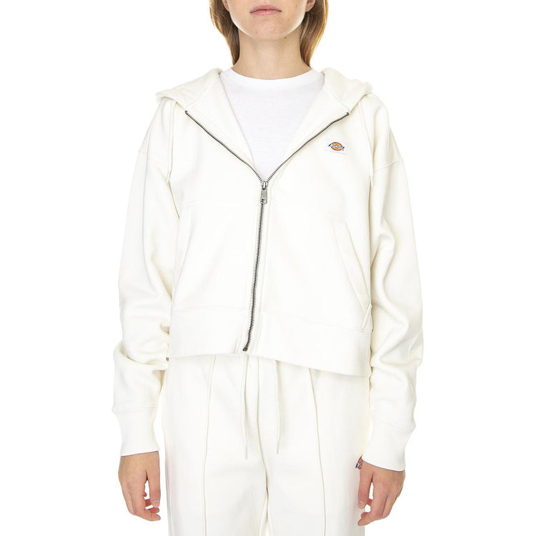 Oakport Zip Hoodie Ecru - Felpa con Cappuccio e Zip Donna Bianca DK0A4Y1ZECR1  DICKIES 