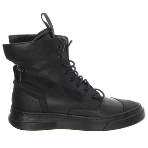M' Break Nappa Black / Black Sole - Stivali Stringati Uomo Neri BOMBREAK-NAPPA.BK  BRUNO BORDESE 