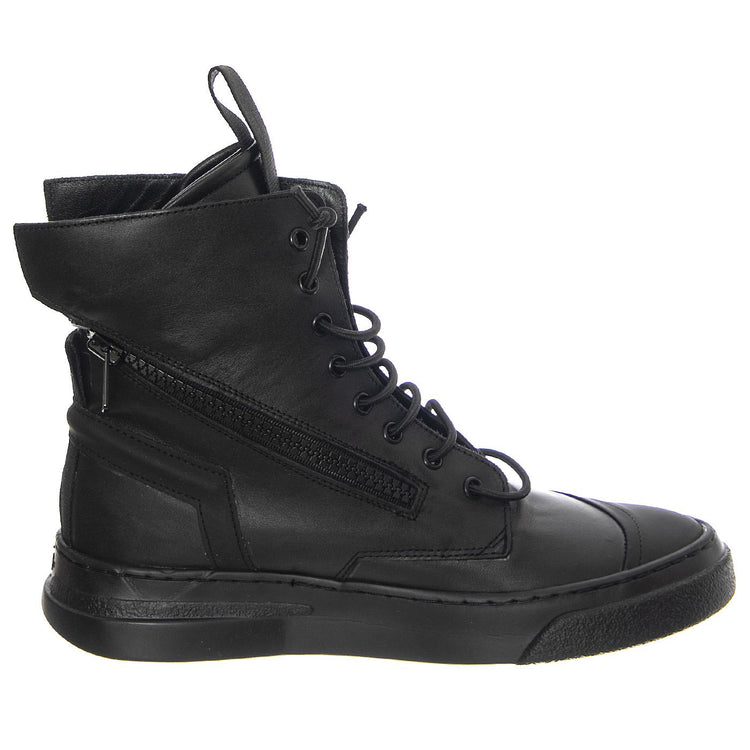 M' Break Nappa Black / Black Sole - Stivali Stringati Uomo Neri BOMBREAK-NAPPA.BK  BRUNO BORDESE 