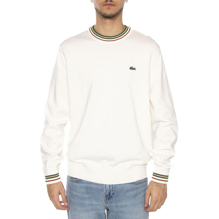 Pullover X0N White - Maglione Girocollo Uomo Bianco AH5158-X0N  LACOSTE 