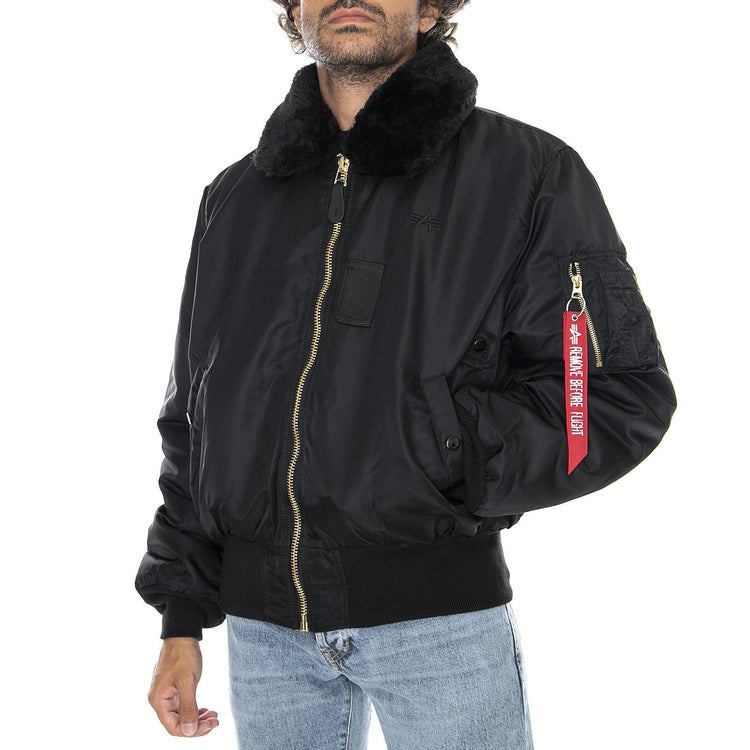 B 15 Bomber Jacket - Giacca Invernale Uomo Nera 100107-03  ALPHA INDUSTRIES 