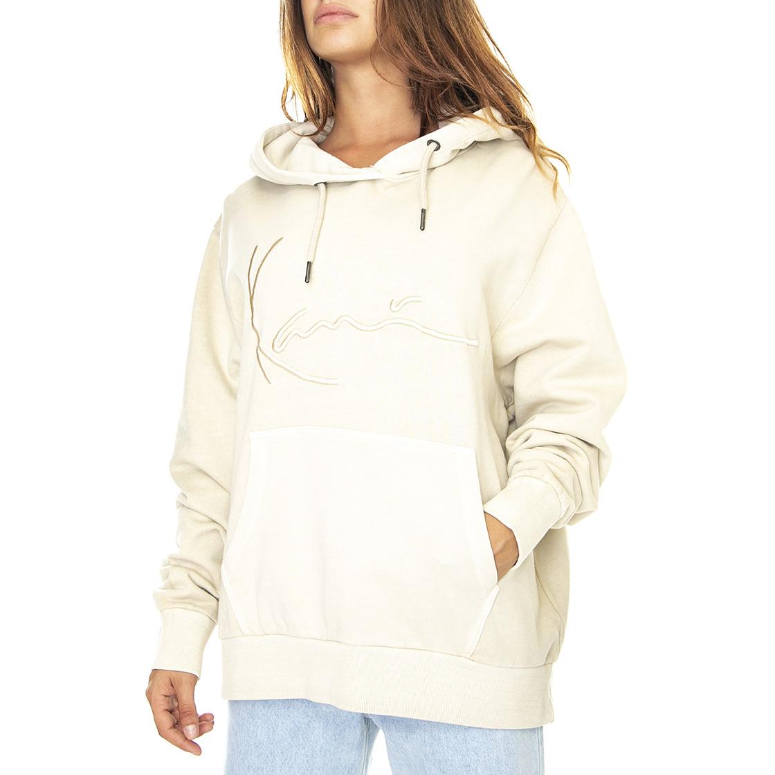 Signature Washed Hoodie Light Sand - Felpa con Cappuccio Donna Beige KRCKW213-064-2  KARL KANI 