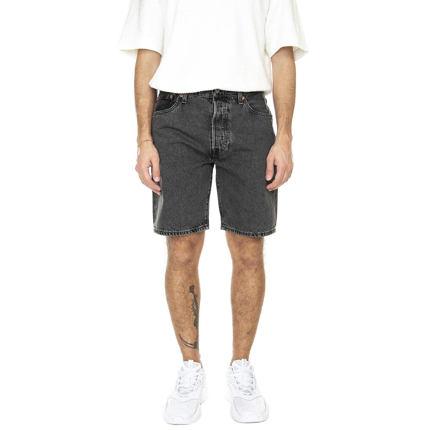 501 Original Short Permanent Marker Short Grey - Bermuda Denim Jeans Uomo Grigi 36512-0165  LEVIS 
