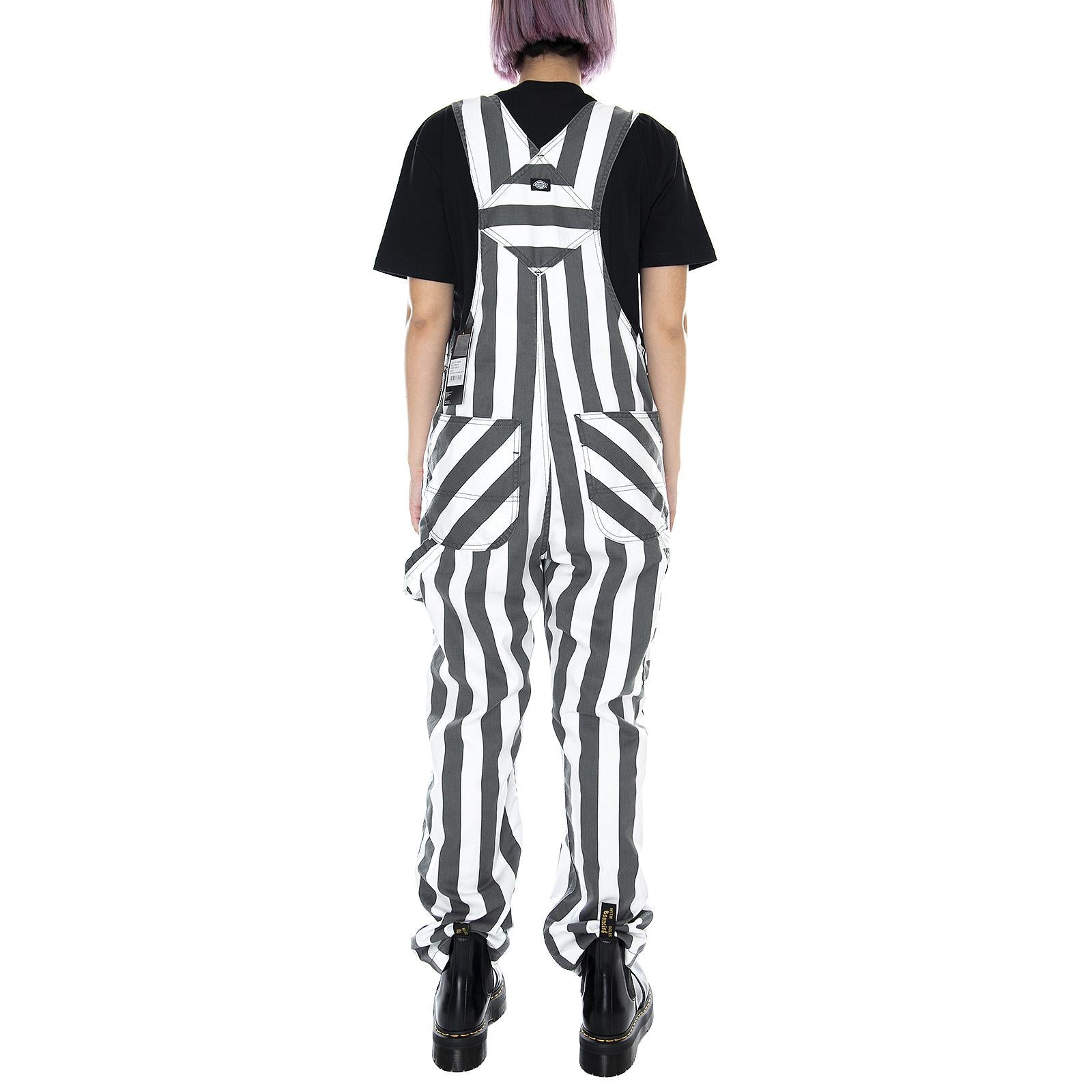Fredonia Overall - Charcoal Grey / White - Salopette Donna Grigia / Bianca 01310033W-CH . DICKIES 