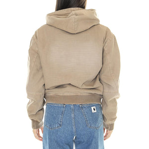 Go Canvas Worker Hoodie Washed Brown - Giacca Invernale Donna Marrone M3BG85WBDZ0-F1GM  GUESS ORIGINALS 