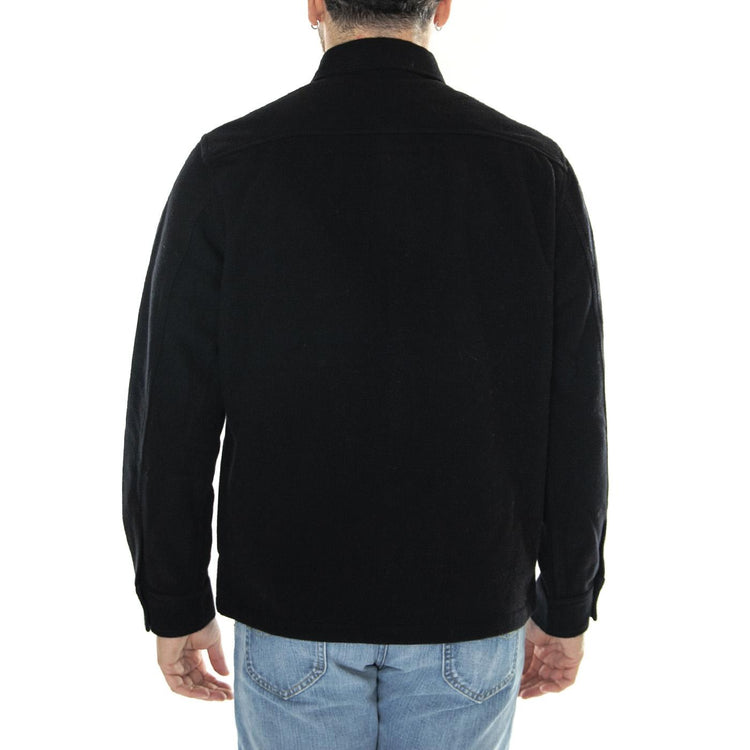 101 Overshirt Washed Black - Giacca Invernale Uomo Nera 112341803  LEE 