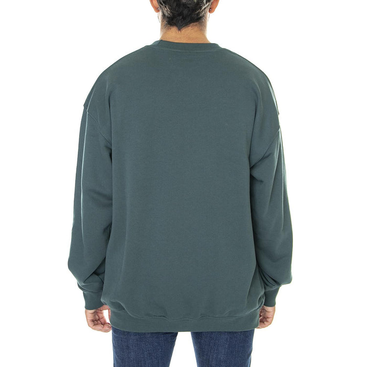 Usual Worldwide Locals Green - Felpa Girocollo Uomo Verde W22C-WWL-GRN  USUAL 