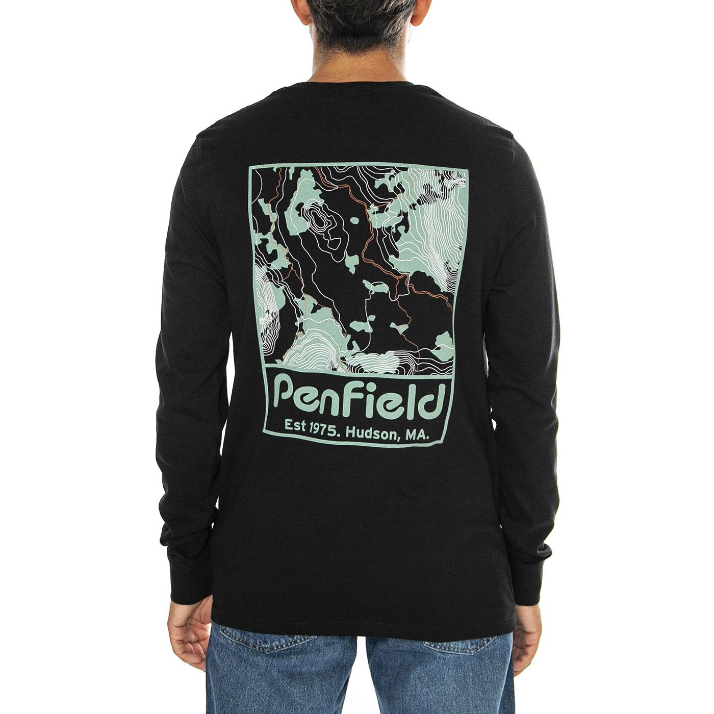 Penfield Yosemite Trail Back G Black - Maglietta Girocollo Uomo Nera PFD0166-023  PENFIELD 