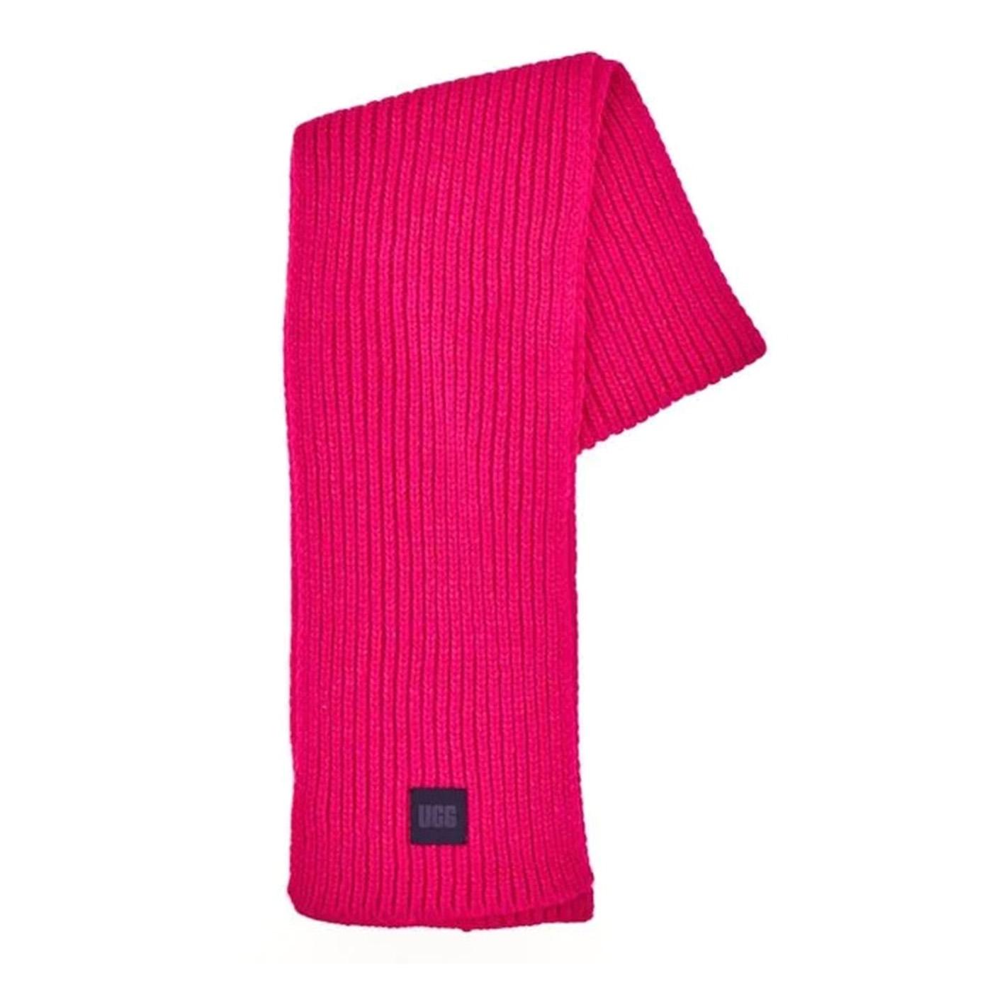 W Chunky Rib Knit Scarf Neon Pink - Sciarpa Rosa UGA20166-NOPK  UGG 