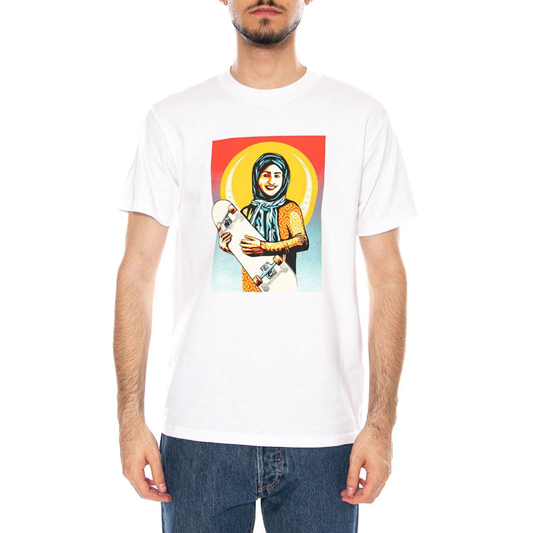 SKATEISTAN / OBEY TEE - Maglietta Girocollo Uomo Bianca 165264402 WHT OBEY 
