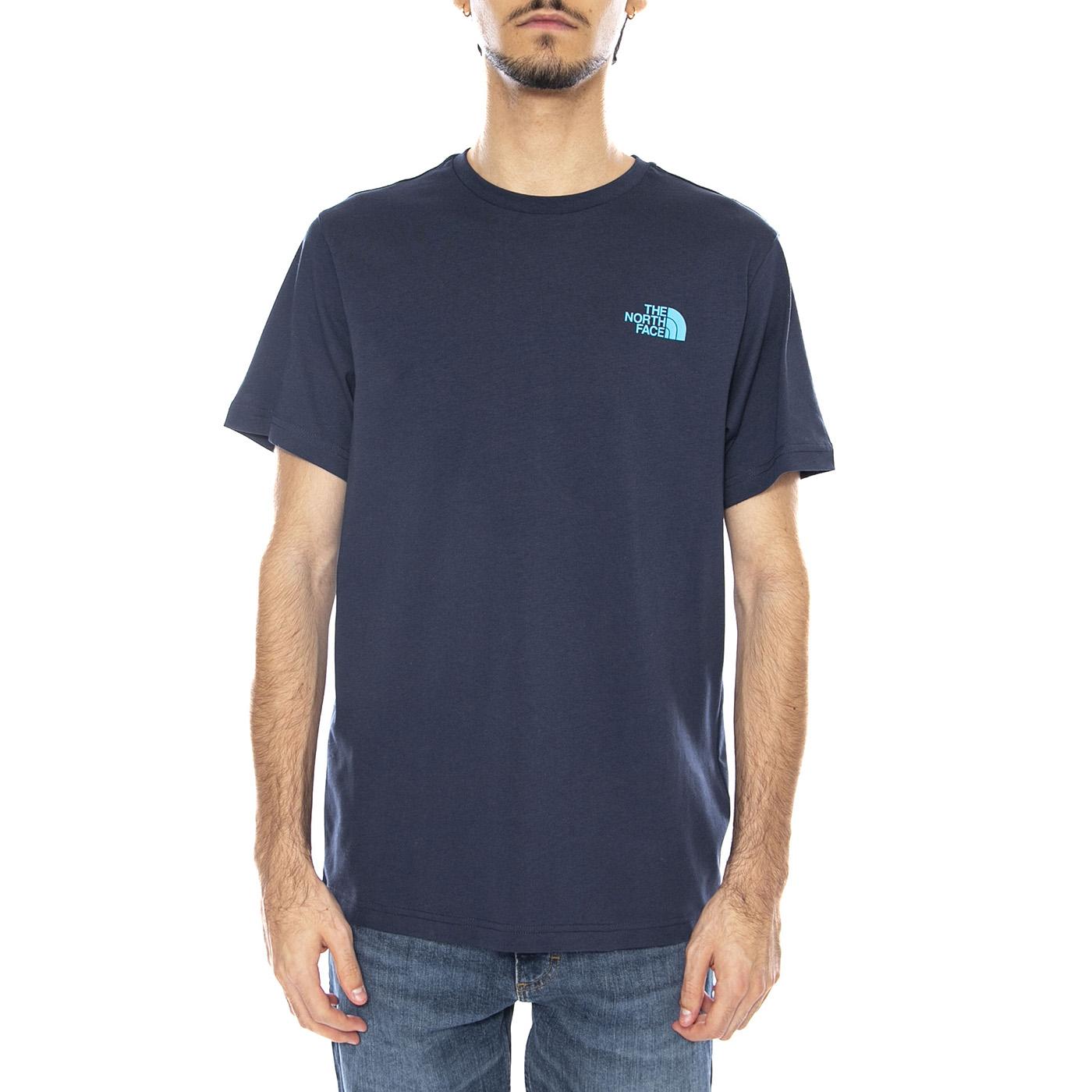 M SS Box NSE Tee Blue - Maglietta Girocollo Uomo Blu NF0A87NP I851 THE NORTH FACE 