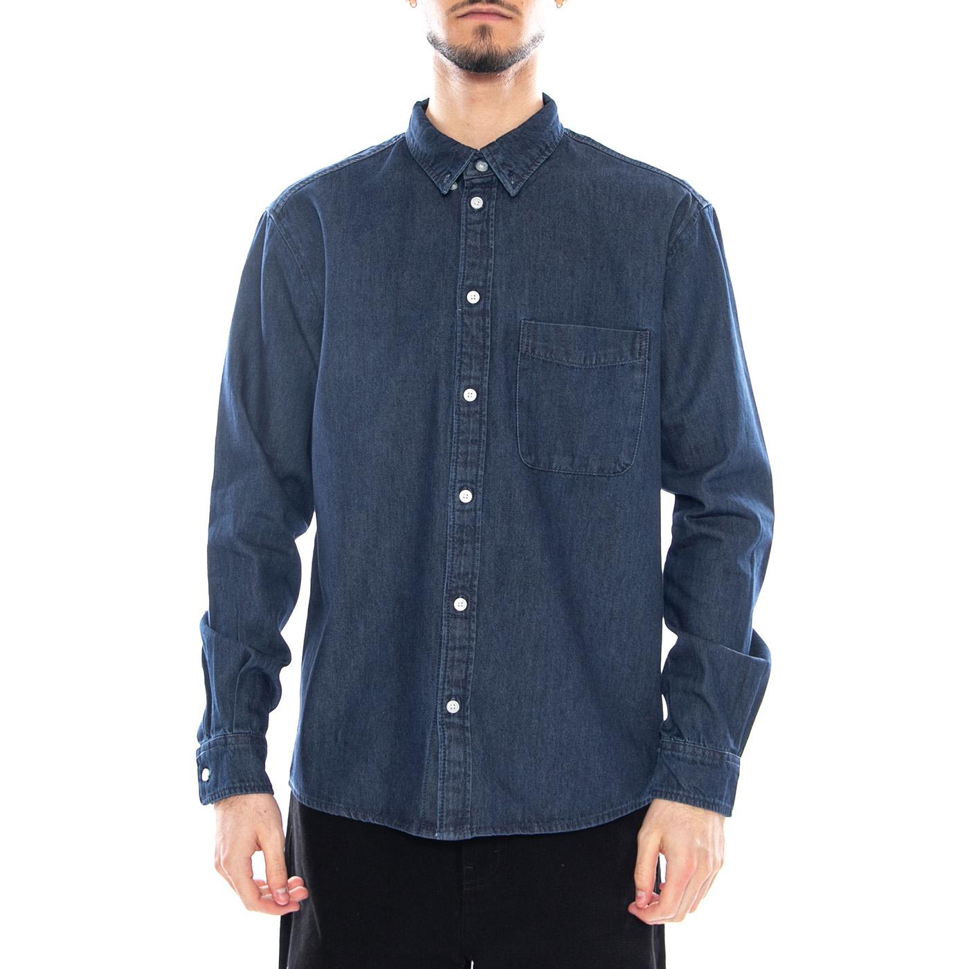 Orson Reg. Oxford York DNM Shirt NOOS - Camicia Uomo Blu 22036600 DARK BLUE DENIM ONLY & SONS 