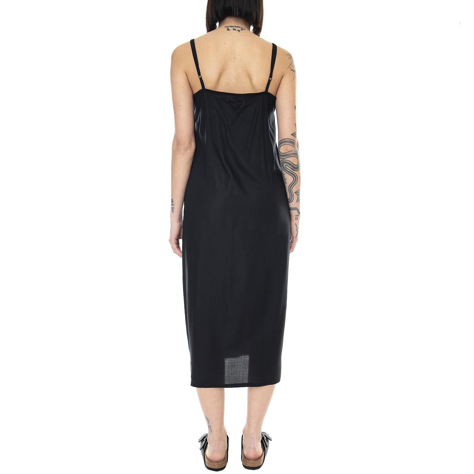 Womens Night Fever Midi Dress - Black - Abito Donna Nero 01232-BLACK . BRIXTON 