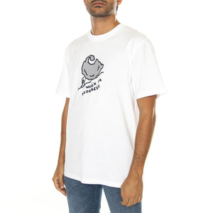 S/S Move On Up T-Shirt White / Black - Maglietta Girocollo Uomo Bianca I033988.00AXX  CARHARTT WIP 