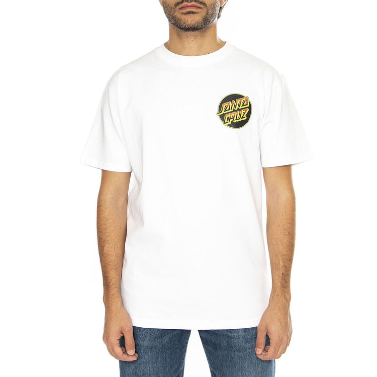 Kendall Wolf Dot White - Maglietta Girocollo Uomo Bianca SCA-TEE-11644  SANTA CRUZ 