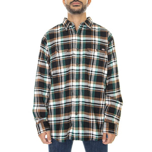 Flex Flannel L/S Shirt Black / Cadium Green - Camicia Uomo in Flanella Multicolore DK0A4XU6C641  DICKIES 
