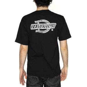 Wood Logo Tee Black - Maglietta Girocollo Uomo Nera DK0A4ZATBLK1  DICKIES 