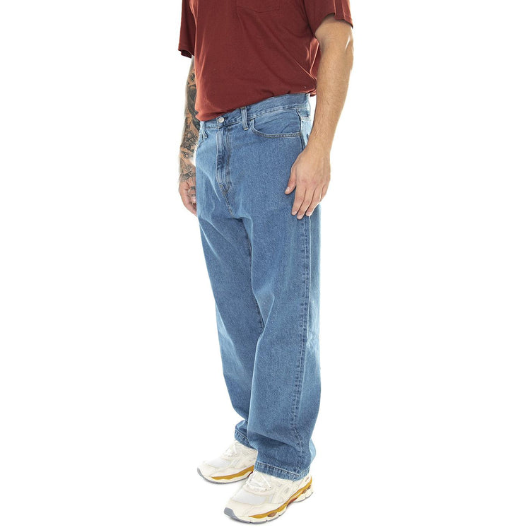 LANDON PANT COTTON BLUE HEAVY STONE - Pantaloni Denim Jeans Uomo Blu I030468-0160 . CARHARTT WIP 