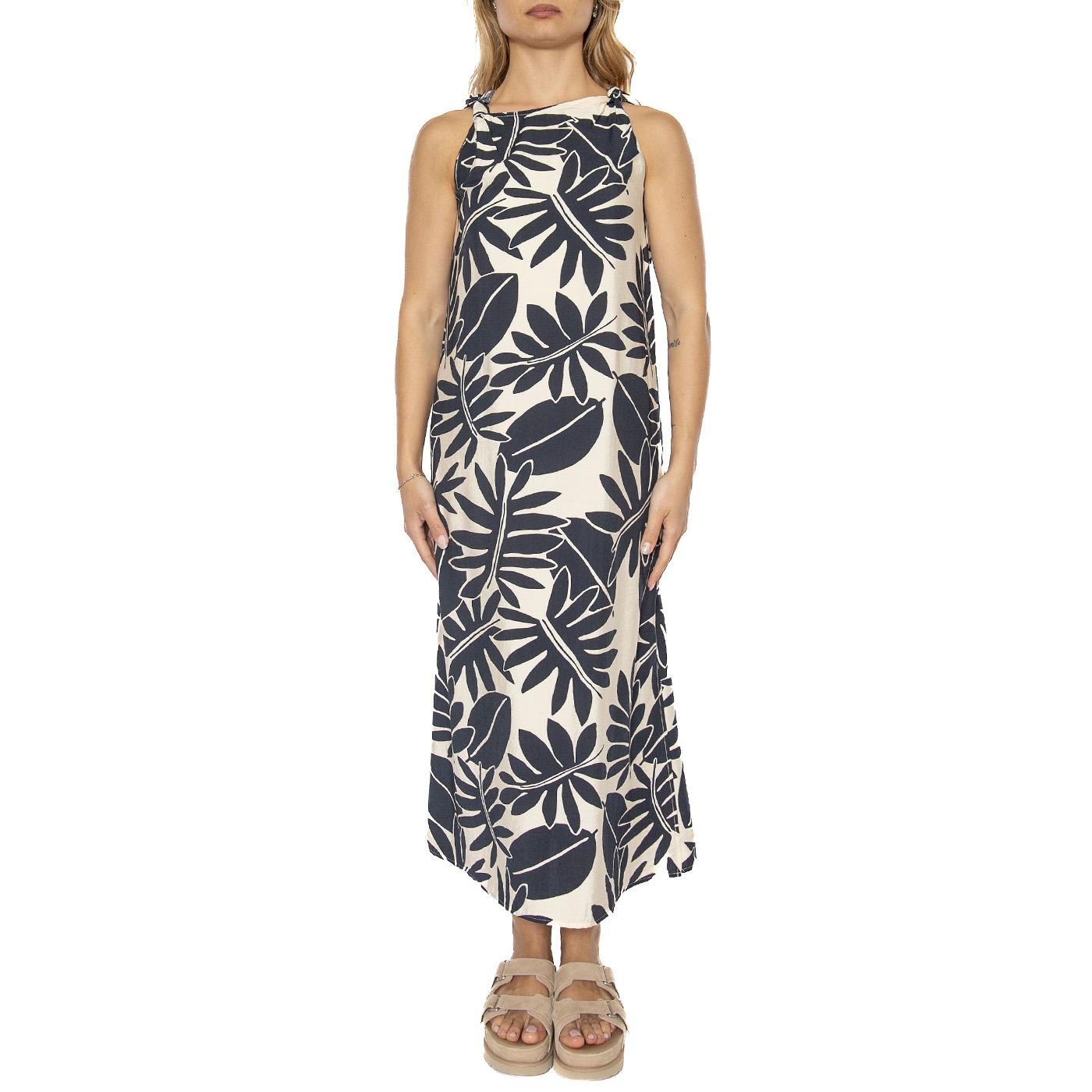 Vestido largo floral Filodendro - Abito Donna Multicolore 51W/11208  WILD PONY 