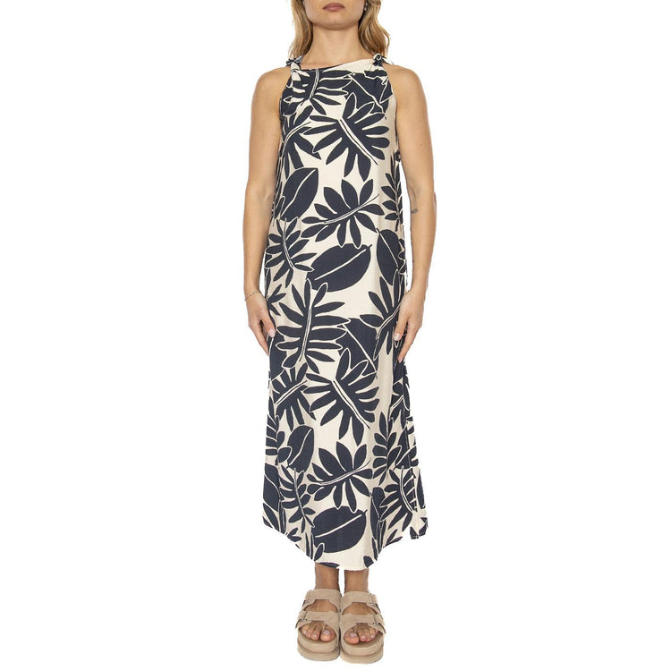 Vestido largo floral Filodendro - Abito Donna Multicolore 51W/11208  WILD PONY 