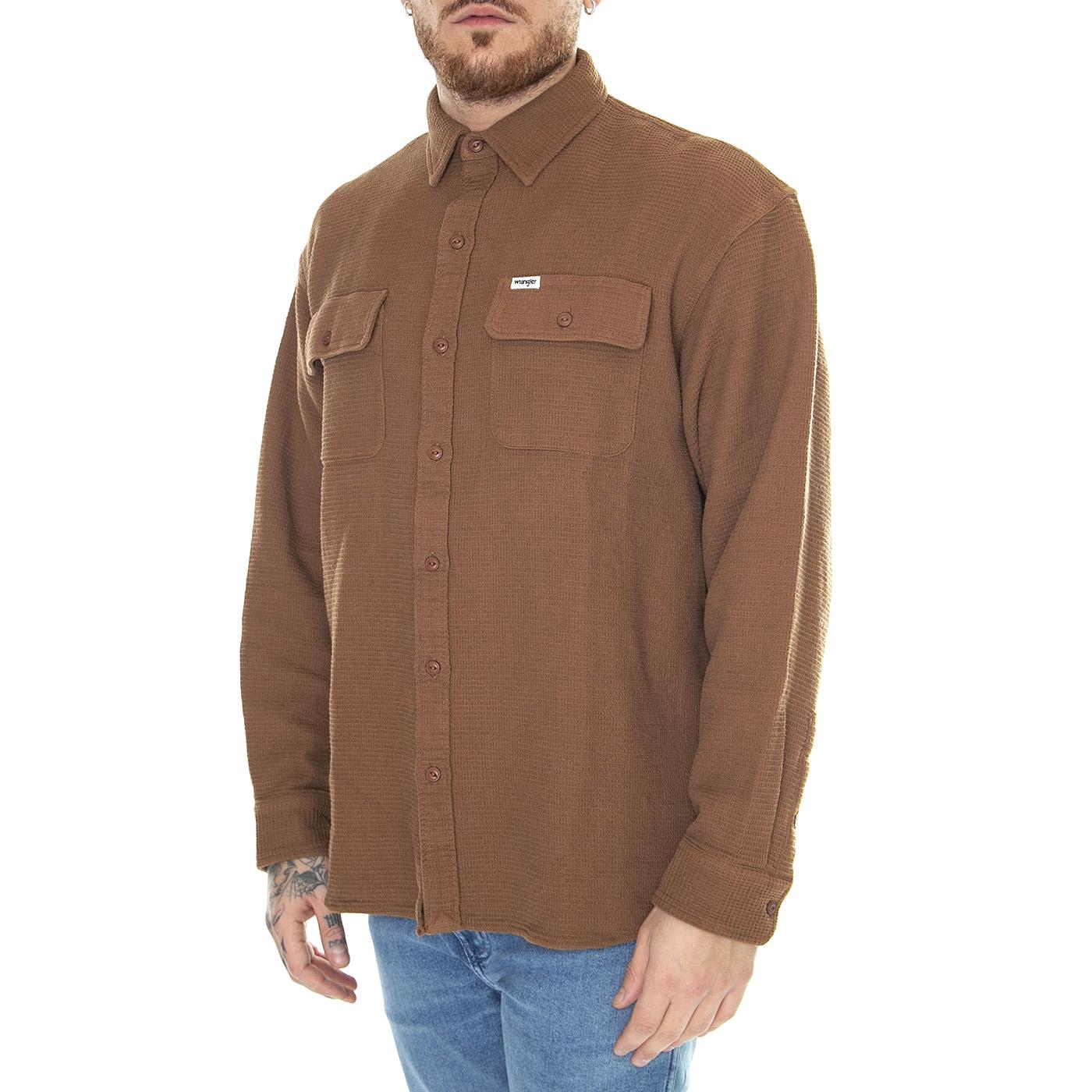 Overshirt Toffee Shirt - Camicia Uomo Marrone W5465WF14  WRANGLER 