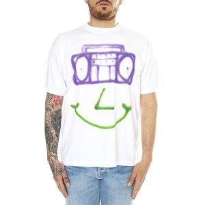 Happy Boombox Heavy Weight Classic Box Tee White - Maglietta Girocollo Uomo Bianca 166913735-WHT  OBEY 