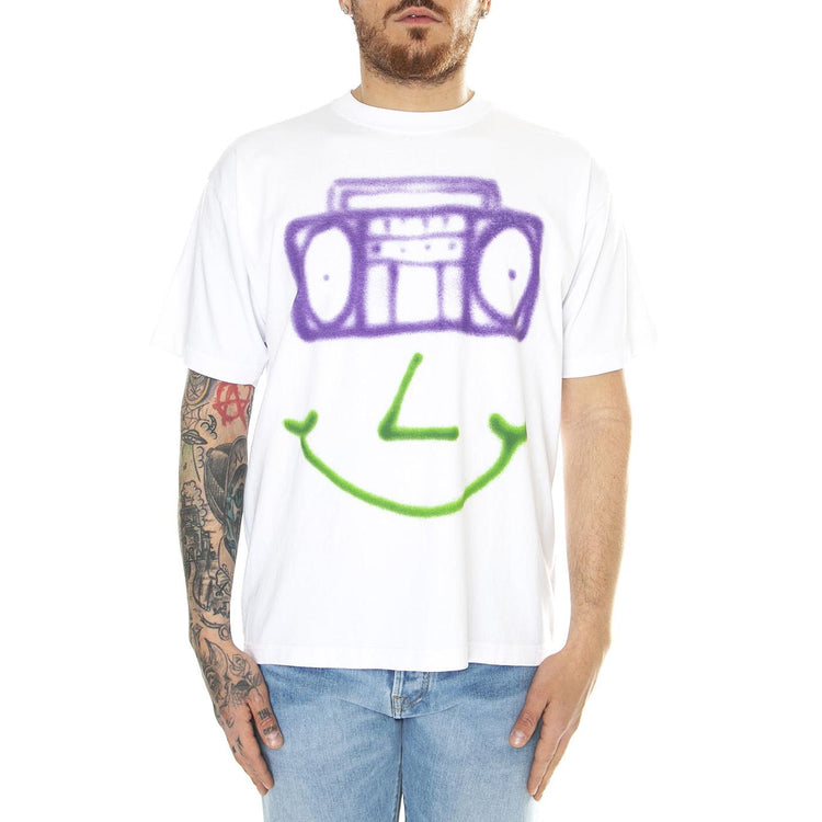 Happy Boombox Heavy Weight Classic Box Tee White - Maglietta Girocollo Uomo Bianca 166913735-WHT  OBEY 