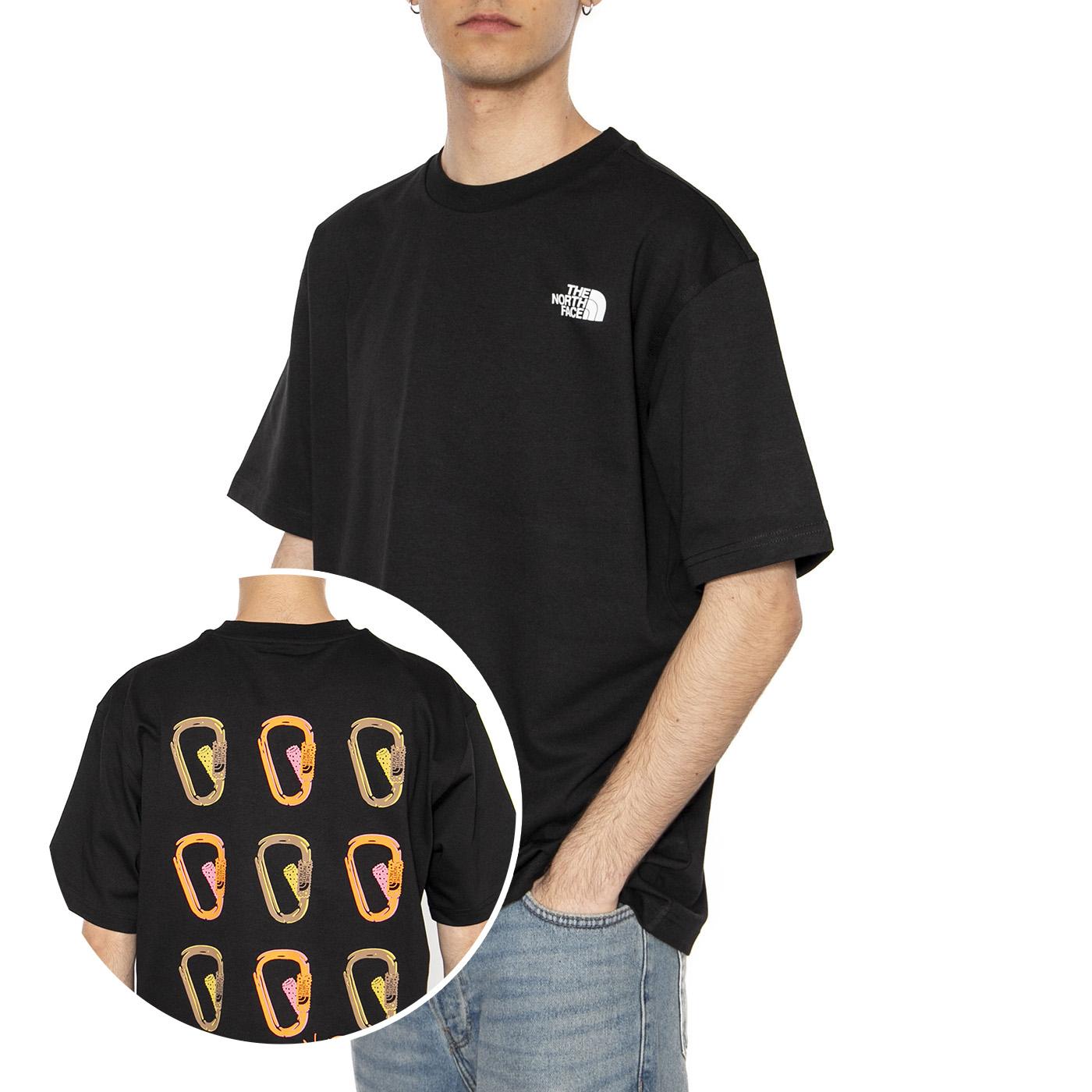 Unisex SS Nse Oversized Tee - Maglietta Girocollo Uomo Nera NF0A8C3TJK31  THE NORTH FACE 