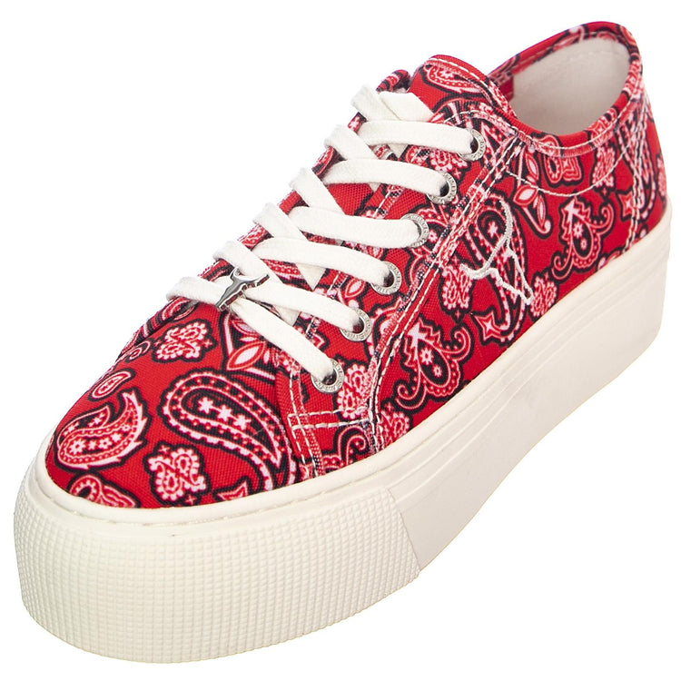 Womens Ruby Bandana Shoes - Red - Scarpe Stringate Profilo Basso Donna Rosse WSPRUBY-REDB  WINDSOR SMITH 
