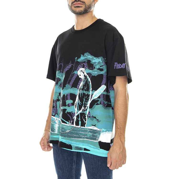 Jason Octopus River Tee Black - Maglietta Girocollo Uomo Nera 22WOTS80-BLACK  OCTOPUS 