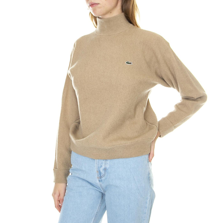 Pullover-Ge2 - Maglione Collo Alto Donna Beige AF9542-GE2  LACOSTE 