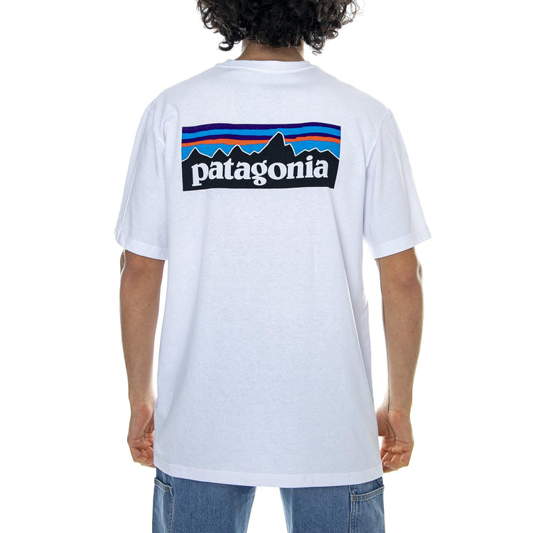 P-6 Logo Pocket Responsibili-Tee - White - Maglietta Girocollo Uomo 39178-WHI  PATAGONIA 