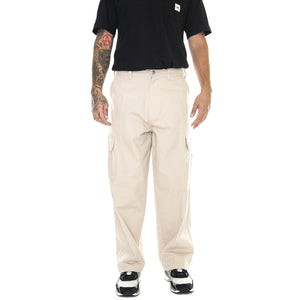 M' Bigwig Baggy Twill Cargo Panr Silver Grey - Pantaloni Uomo Beige 142020217-SIG  OBEY 