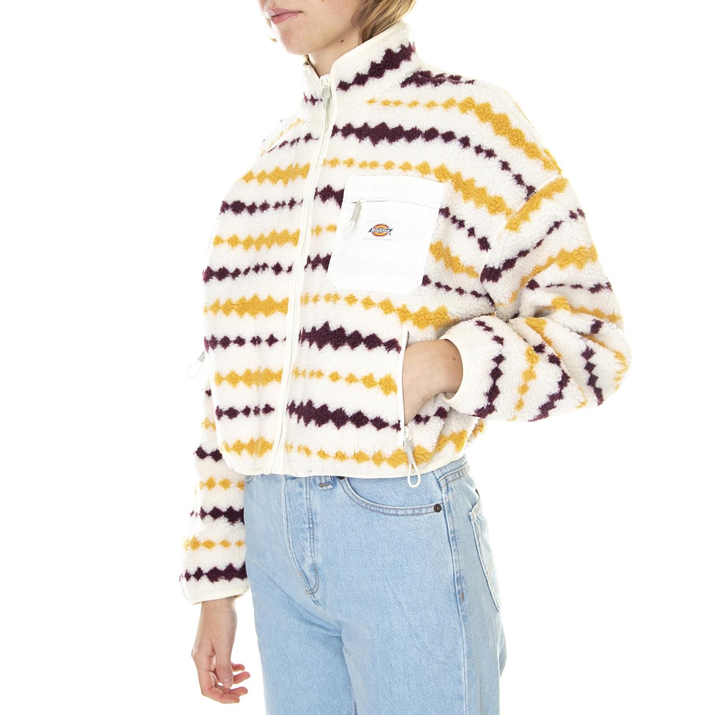 Falkville Fleece Ecru - Felpa con Zip Donna Ecru DK0A4XYUECR1  DICKIES 