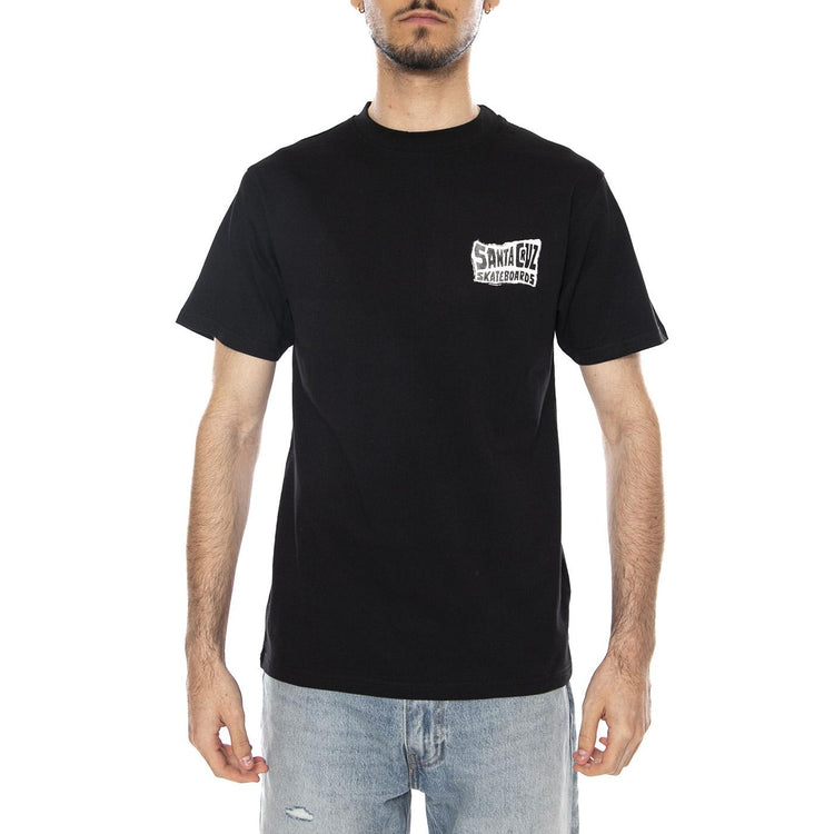 COLLAGE HAND T-SHIRT - Maglietta Girocollo Uomo Nera SCA-TEE-13251 BLK SANTA CRUZ 