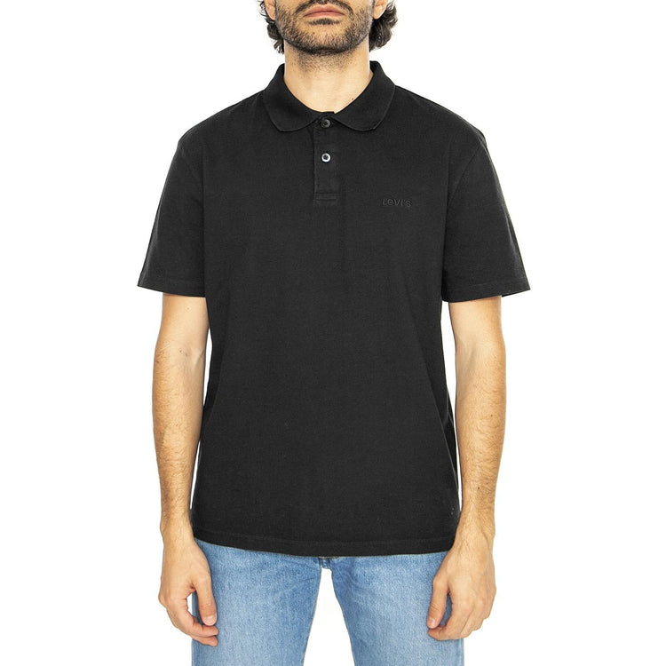 Authentic Polo Black Garment Dye - Polo Uomo Nera A6735-0011  LEVIS 