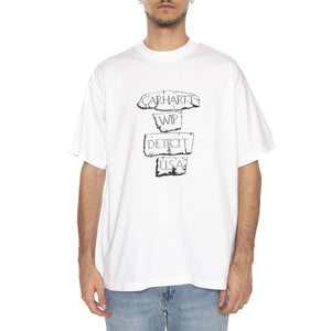 S/S Masterpiece T-Shirt White - Maglietta Girocollo Uomo Bianca I035196.02XX  CARHARTT WIP 