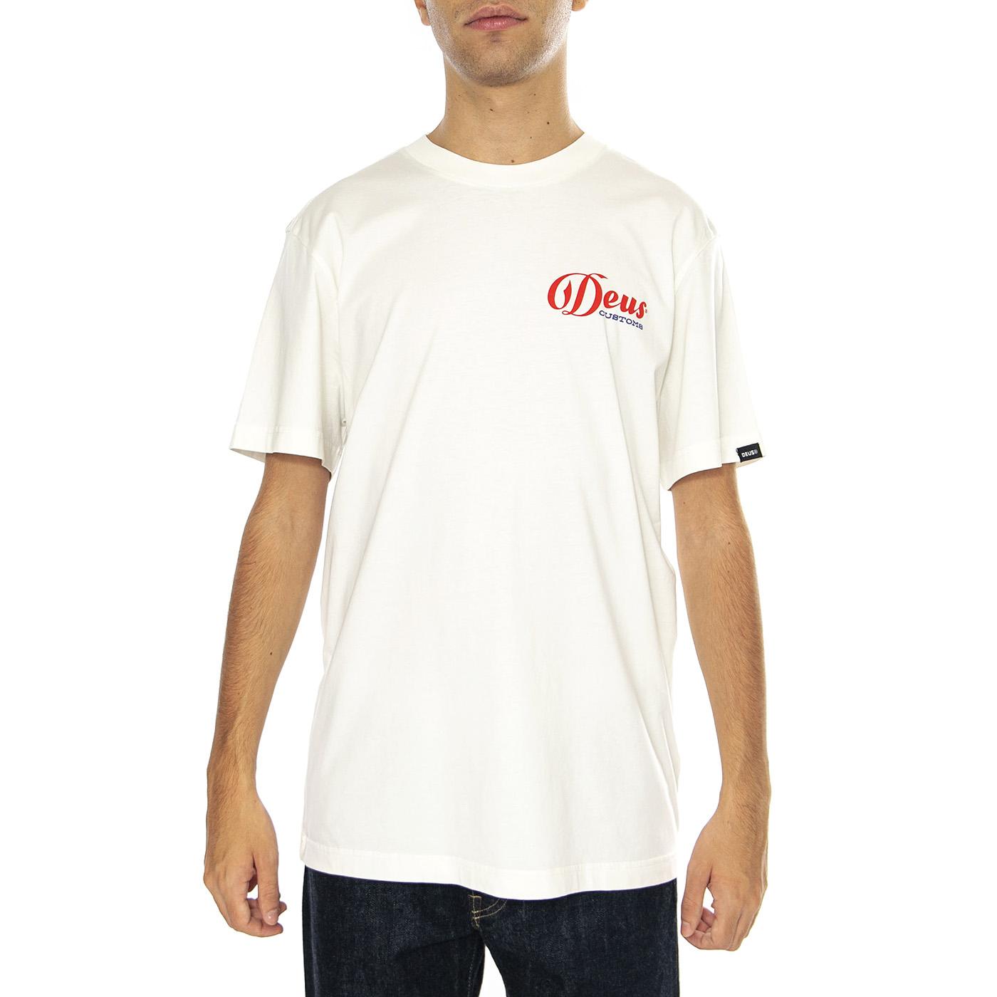 Time Taker Tee Vintage White - Maglietta Girocollo Uomo Bianca DMF241625B  DEUS EX MACHINA 