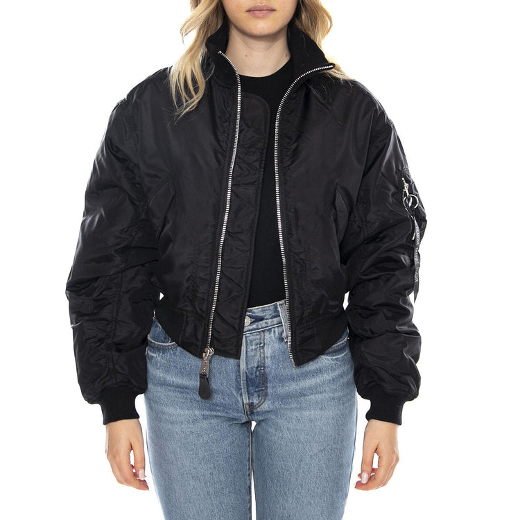 MA-1 Cropped Bomber -- Giacca Donna Nera F258010 3 ALPHA INDUSTRIES 