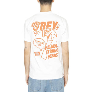 Obey Building Strong Minds Tee White - Maglietta Girocollo Uomo Bianca 165264058-WHT  OBEY 