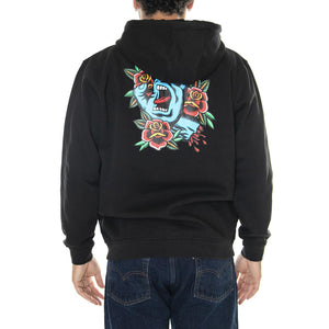 M' Screaming Flash Zip Hood Black - Felpa con Cappuccio Uomo Nera Screaming Flash Zip Hood Black  SANTA CRUZ 