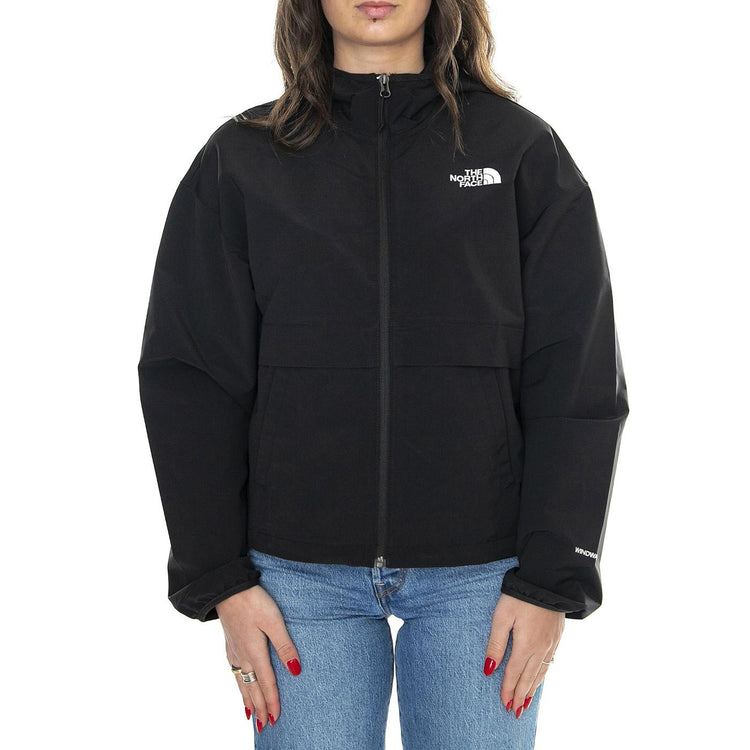 W' TNF Easy Wind Fz Jacket TNF Black - Giacca con Cappuccio Donna Nera NF0A8710JK31  THE NORTH FACE 