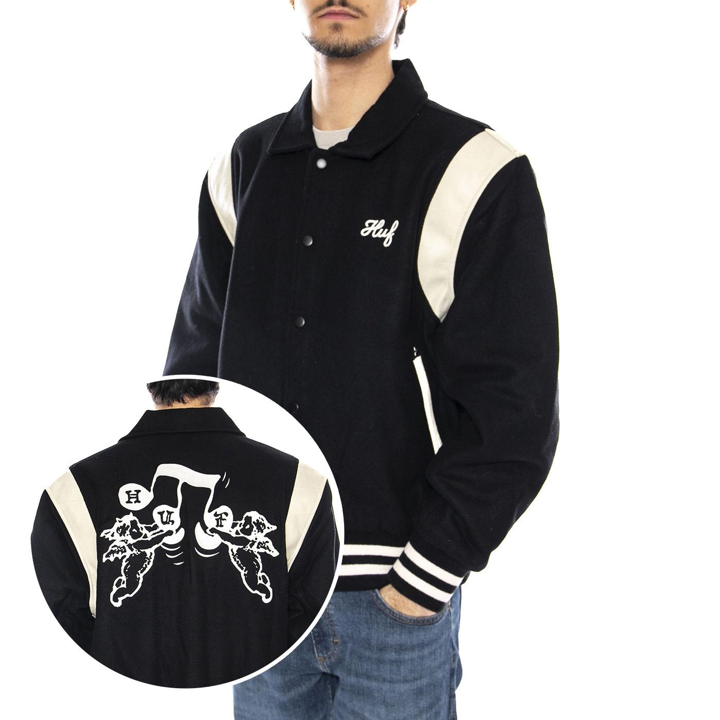 Song Varsity Jacket Black - Giacca Uomo Nera JK00439 BLK HUF 