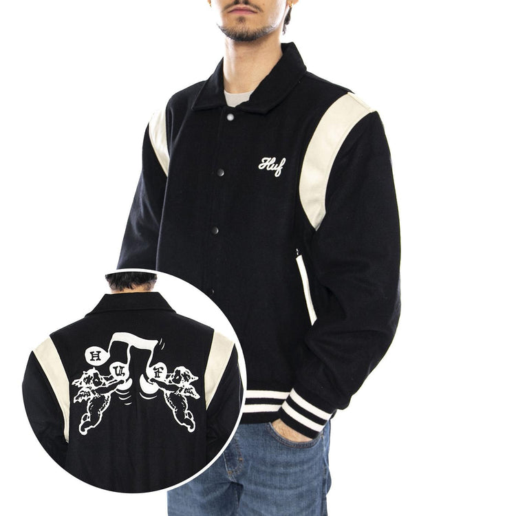 Song Varsity Jacket Black - Giacca Uomo Nera JK00439 BLK HUF 