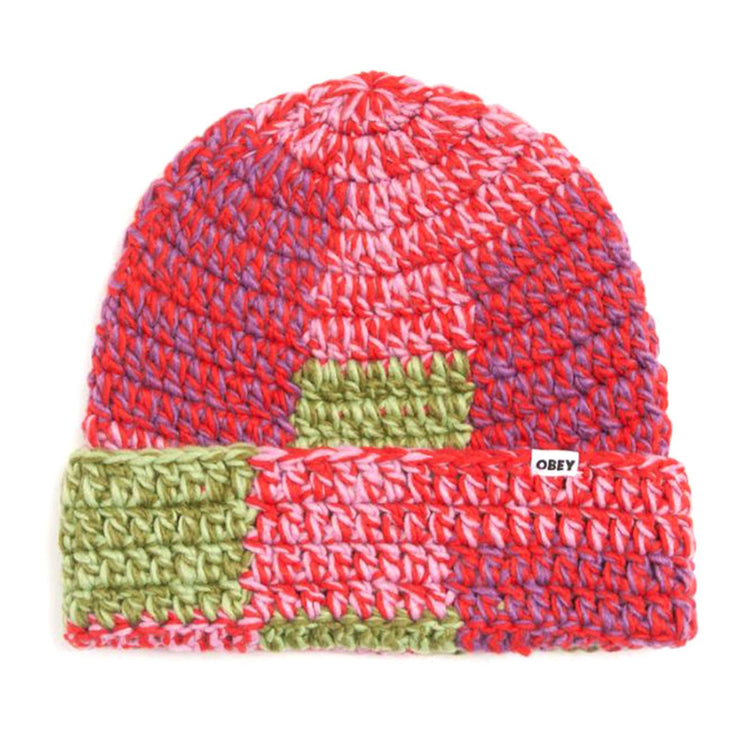 Patchwork Rib Beanie - Cappellino in Maglia Multicolore 100030231 RDM OBEY 