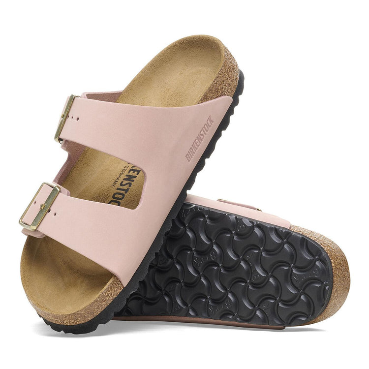 Arizona Bs Soft Pink Nubuck Leather Narrow Fit - Sandali Donna Rosa - Calzata Stretta 1026684  BIRKENSTOCK 
