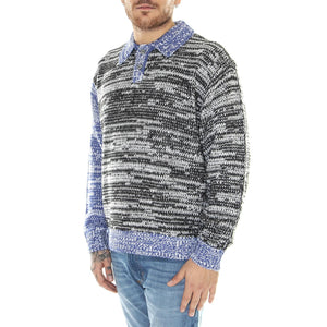 Carter Sweater Polo Black Multi - Maglione Girocollo Uomo Multicolore 151000075-BKM  OBEY 